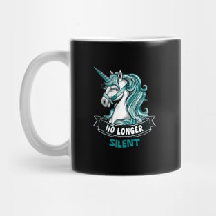 No Longer Silent, Unicorn, Sexual Assault Awareness Month Mug